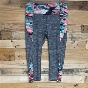 RBX size XL Leggings with Gray and Multicolor Design